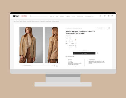Redesign of HUGO BOSS product page