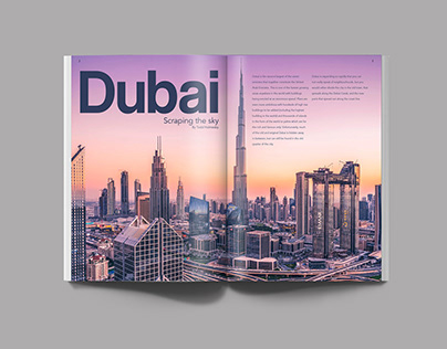 Dubai Magazine spread design