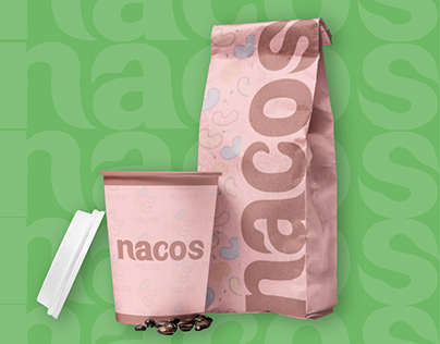 Nacos cashew & coffee shop logo design & brand design