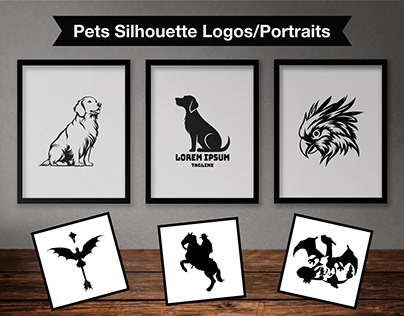 Silhouette Pets Portraits, Logos