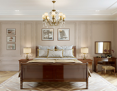 Design And Visualization Of Classic Bedroom