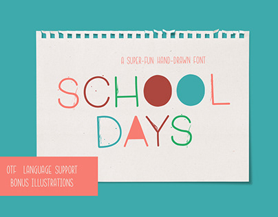 School Days Display Font