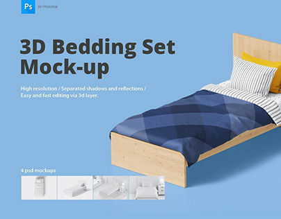 Bedding Set Mockup - Single Bed