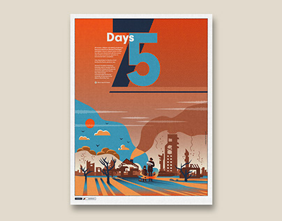 75 Days of Hope, Editorial Illustration, Graphic Design