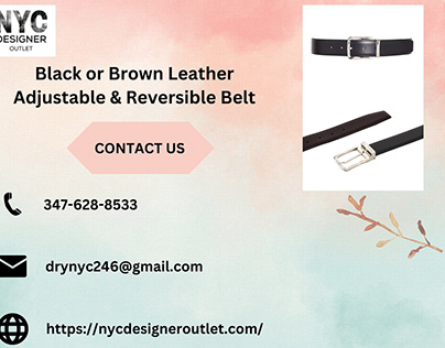 Buy Black or Brown Leather Adjustable & Reversible Belt