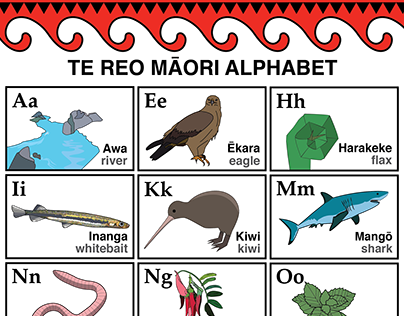 Illustration | Māori Alphabet Poster