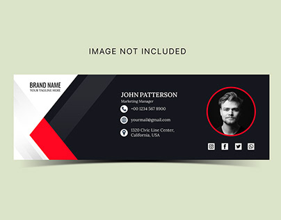 Corporate and professional email signature template