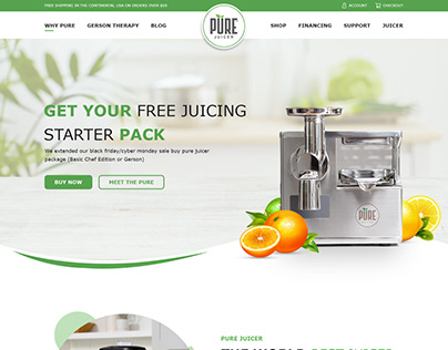 Pure Juicer website