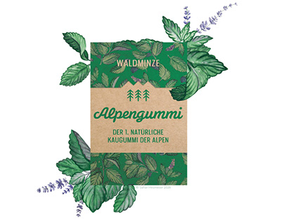Alpengummi - Illustration for packaging