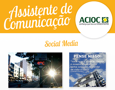 Assistente de comunicação ACIOC Joaçaba