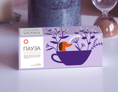 Illustration for tea packaging