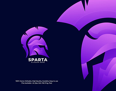 Logo Mascot Sparta Gradient Abstract