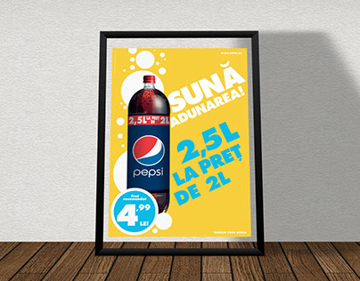 Pepsi promotion in store poster