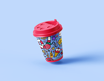 doodle coffee cup design