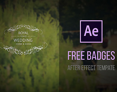 Free Animation Badges After Effect Template For Wedding