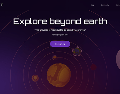 Website design for space nerds