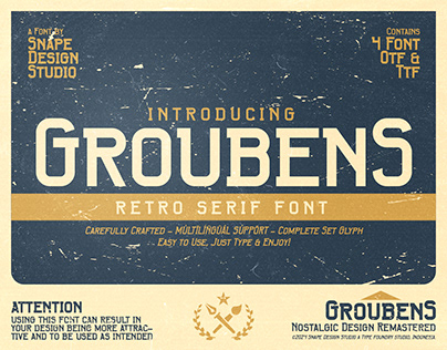 Groubens - Retro Serif Font