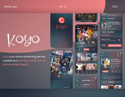 Koyo - Anime Streaming Service - UX/UI Case Study