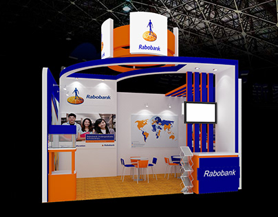 Exhibition Booth Design 1 side open . Expo . Rabobank