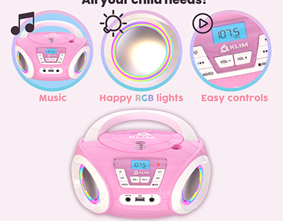 AMAZON LISTING & A+ CONTENT FOR A CHILDREN'S BOOMBOX