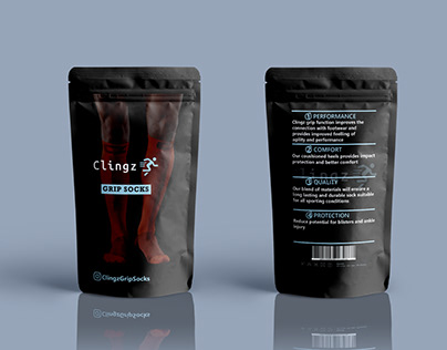 Packaging design done for a grip sock brand