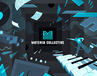 Materia Collective Pitch Deck Illustrations