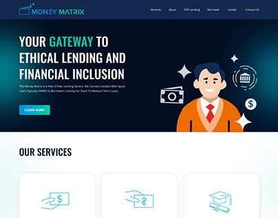 Money Matrix lending and financial inclusion website