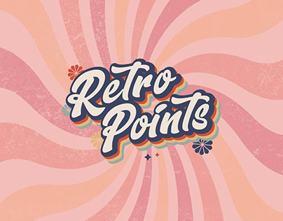 Retro points logo design