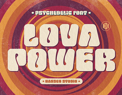 Lova Power Font Retro Psychedelic Font Free!