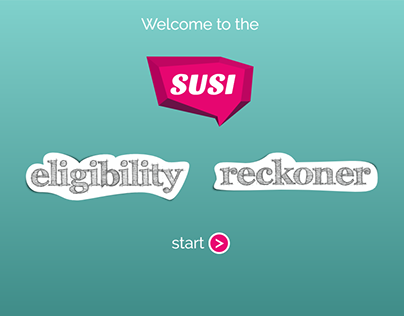 Web App Design (SUSI Eligibility Reckoner)