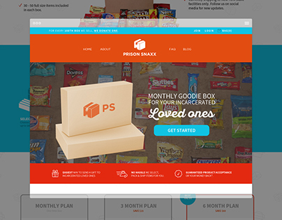 Subscription Box Homepage Design