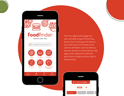 Foodfinder Mobile App Design