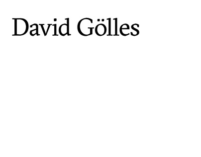 verbal identity for David Gölles