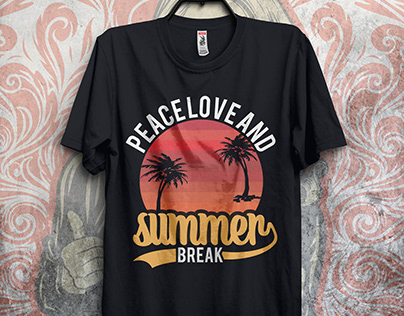 summer slogan typography t shirt design