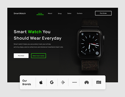 Smart watch sales web design