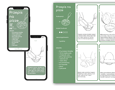 booklet & app design | recipe for pizza
