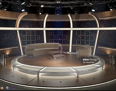 Virtual TV Studio Chat Set 20