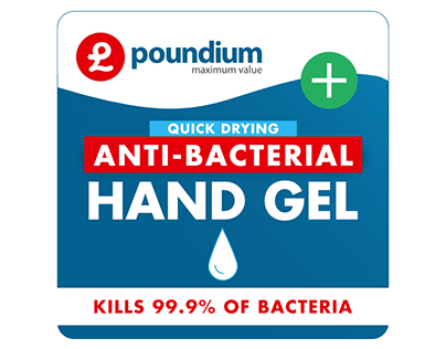 Poundium Hand Gel Label