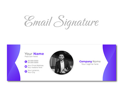 Modern and minimalist email signature design
