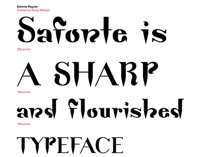 Safonte Ornamental Typeface