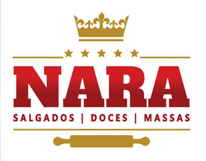 Logo e cardápio Nara Doces e Salgados