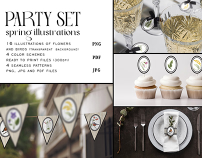 Ready to print Spring Party set