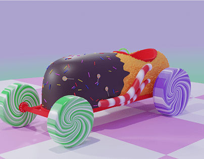 3d Candy Car Inspired by Wreck-ItRalph