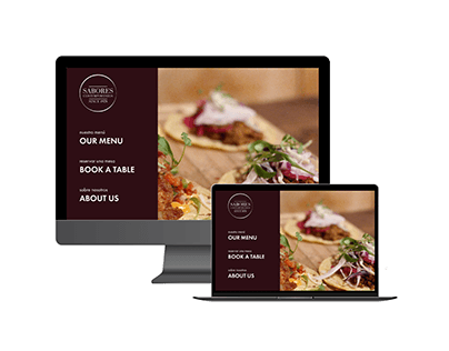 Sabores (fictive restaurant) - Webdesign and branding