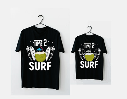 Surfing sumer typography t-shirt