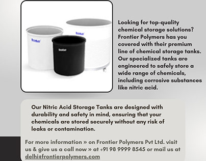 Chemical Storage Tanks - Frontier Polymers