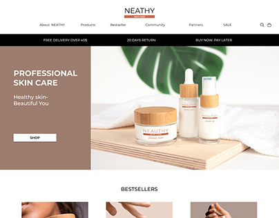 First page of inline cosmetic store