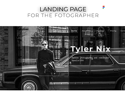 Landing page for the fotograpger