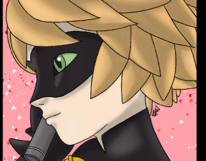 How To Draw Cat Noir Chibi, Ladybug And Cat Noir - Ladybug And Cat Noir  Easy Drawing, HD Png Download, png download, transparent png image