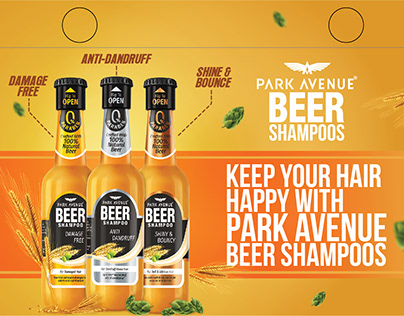 Park Avenue Beer Shampoo Hanger Card Design